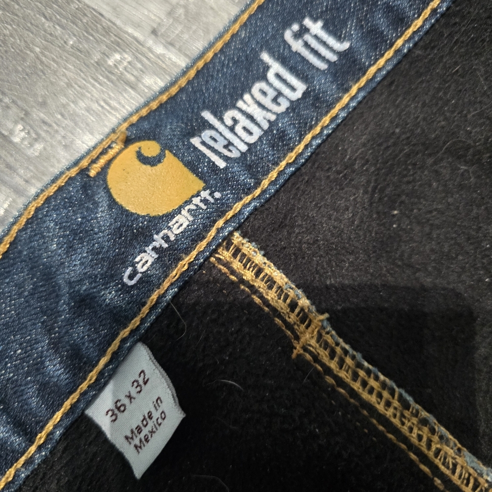 Relaxed Fit Fleece Lined Carhartt Jeans